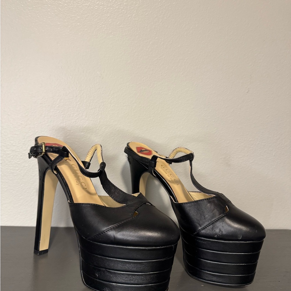 Gucci Leather Platform Pump, Black - Picture 10 of 12